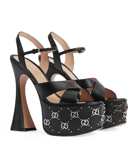 black gucci peggy platforms size 5|Women's Gucci Platform Sandals .